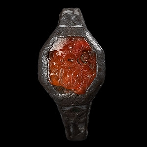 Tudor Period Ring with Armorial Gemstone
