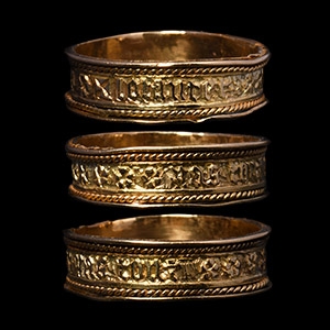 The Bettiscombe Medieval Gold Loyalty is Everything Posy Ring