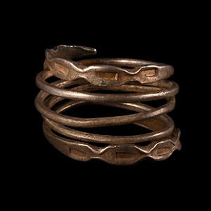 Viking Period Silver Coiled Ring