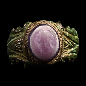 Medieval Ring with Amethyst Gemstone