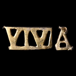 Roman Gilt Silver Openwork Lettering Group