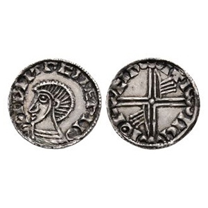 Hiberno-Norse Coins - Ireland - Sihtric Anlafsson - Long Cross and Hand Coinage - Portrait Penny