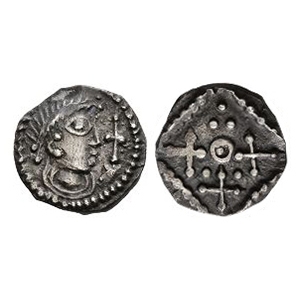 Anglo-Saxon Coins - Secondary Phase - Series G Type 3a - Portrait AR Sceatta