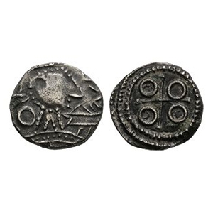 Anglo-Saxon Coins - Secondary Phase - Celtic Cross Group - Portrait AR Sceatta