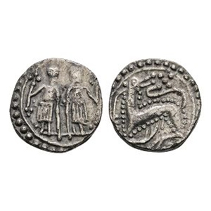 Anglo-Saxon Coins - Secondary Phase - Series N Type 41b - Two Figures AR Sceatta