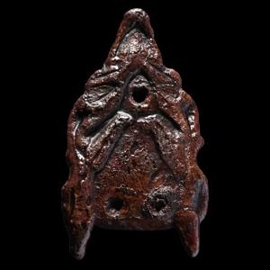 Anglo-Scandinavian Viking Boars Head Stirrup Mount