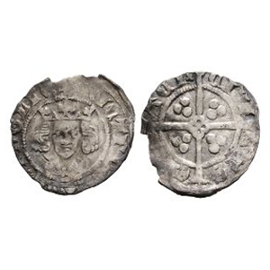 English Medieval Coins - Richard II - York - Long Cross Penny