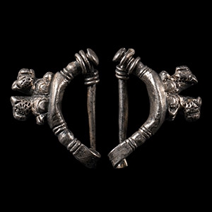 Achaemenid Silver Feline Brooch Pair