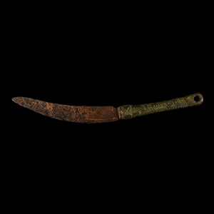 Roman Bronze Handled Knife