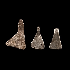 Iron Age Celtic Silver Axe Pendant Group