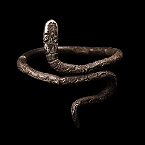 Romano-Egyptian Silver Snake Ring