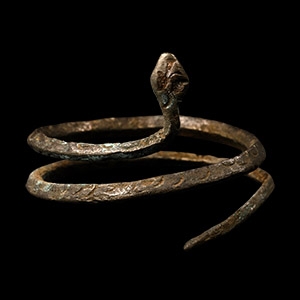 Romano-Egyptian Coiled Snake Ring