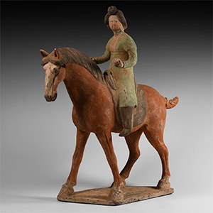 Chinese Tang Horse with Female Rider
