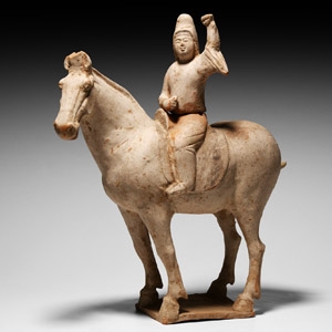 Chinese Tang Horse with Separate Rider