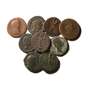 Ancient Roman Imperial Coins - Ases and Folles Group [9]