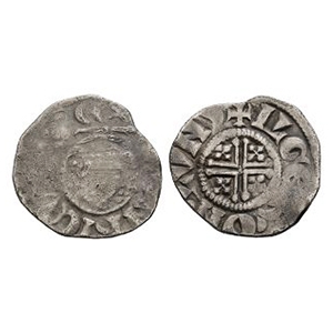English Medieval Coins - John - London / Ilger - Short Cross AR Penny