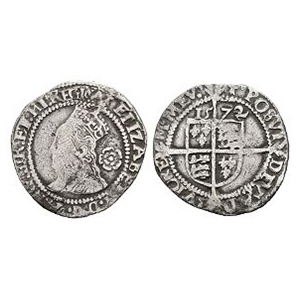English Tudor Coins - Elizabeth I - 1572 - AR Threepence