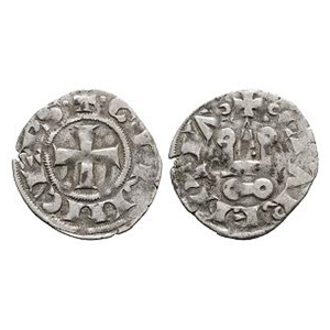 World Coins - Crusader Issues - Frankish Greece - William II - AR Denier