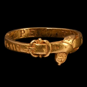 The Hursley Tudor Gold Hope Is Mi Holde Till Hap Shall Helpe Buckle Posy Ring
