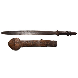 African Yaka Sword with Scabbard