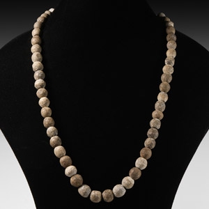 Natural History - Woolly Mammoth Bone Bead Necklace String