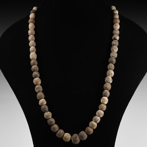 Natural History - Woolly Mammoth Bone Bead Necklace String