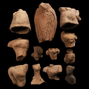 Javanese Majapahit Terracotta Pottery Fragments