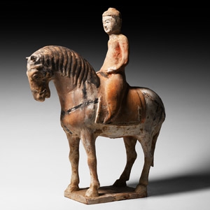 Chinese Tang Terracotta Horse and Rider