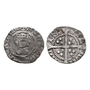 English Medieval Coins - Henry VI - Calais - Rosette-Mascle / Annulet Mule AR Halfpenny