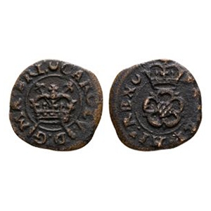 English Stuart Coins - Charles I - Rose Farthing