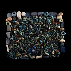 Egyptian and Other Faience and Hardstone Bead Collection