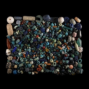 Egyptian and Other Faience and Hardstone Bead Collection