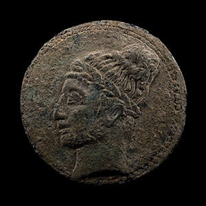 Medallion Featuring a Roman Soldier Dragging a Barbarian