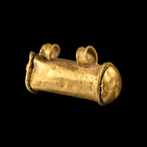 Late Roman Gold Amulet Case Pendant