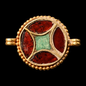 Saxon Gold Jewelled Necklace Element