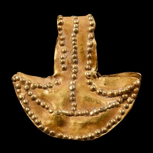 Viking Age Gold Hammer Amulet