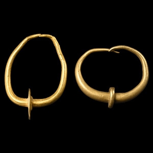 Western Asiatic Gold Earring Pair
