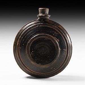 Egyptian Black Burnished Ware Pilgrims Flask