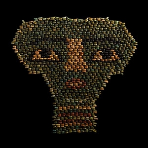 Egyptian Beaded Mummy Face Mask
