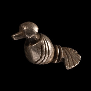 Iron Age Celtic Silver Bird Amulet with Fanned Tail