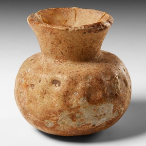 Roman Dimpled Glass Jar