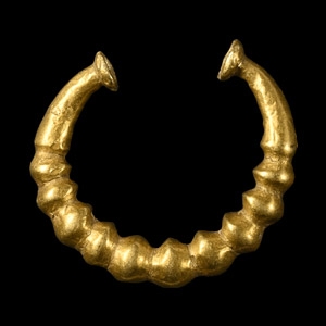 Iron Age Celtic Gold Miniature Torc Ring