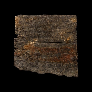 Aramaic Lead Amuletic Sheet with Magical Text