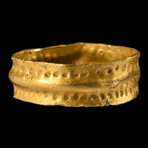 Anglo-Saxon Decorated Gold Ring
