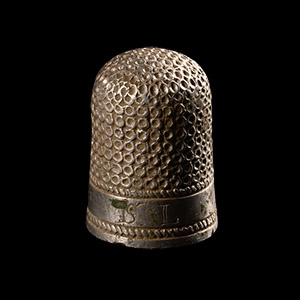 Georgian Silver Thimble with S L