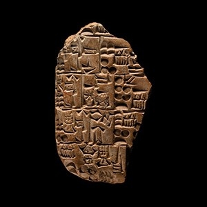 Mesopotamian Cuneiform Tablet Fragment Relating to Inventory of Sheep