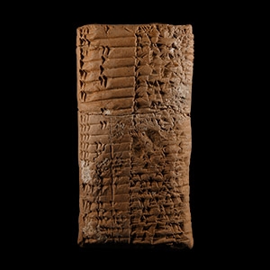 Cuneiform Accounting Tablet Listing a Distribution to a Series of Babylonian Soldiers