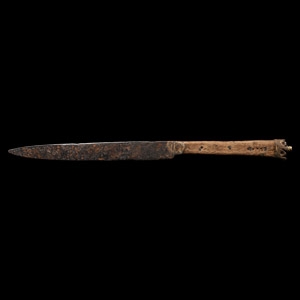 Medieval Knife with Bronze Crown Pommel