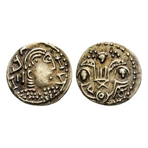 Anglo-Saxon Coins - Post Crondall - Two Emperors Gold Shilling (Thrymsa)