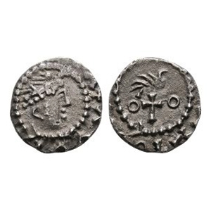 Anglo-Saxon Coins - Primary Phase - Series BIIIA, Type 27a - Bird on Cross AR Sceatta